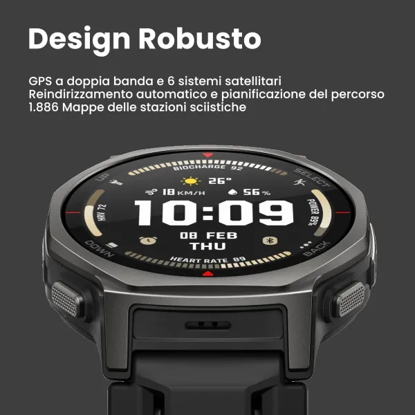 Išmanusis laikrodis Amazfit T-REX 3PRO 44MM Juoda Ø 44 mm