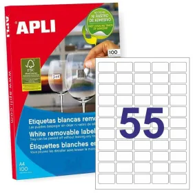 Printer Labels Apli White 100 Sheets 36,8 x 23,8 mm (5 Units)