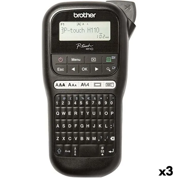 Elektrinis ženklinimo aparatas Brother PT-H110 Juoda (3 vnt.)