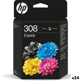 Alkunperäinen mustepatruuna HP Nº 308 Keltainen Sininen Musta Magenta (24 osaa)