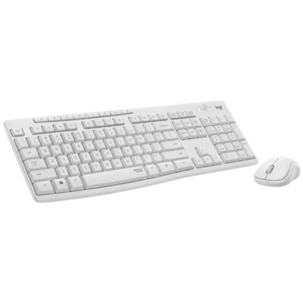 Klaviatuur ja Hiir Logitech Valge Hispaaniakeelne Qwerty (6 Ühikut)