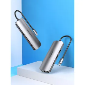 USB-разветвитель Vention TOMHB 100 W Серебристый