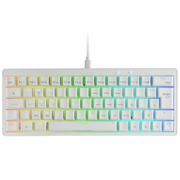 Žaidimų klaviatūra Mars Gaming MKMINIPROWYES Balta Qwerty US
