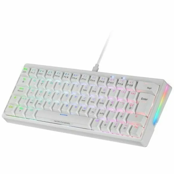 Žaidimų klaviatūra Mars Gaming MKMINIPROWYES Balta Qwerty US