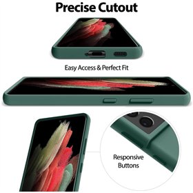 Dėklas Mercury Silicone Case Apple iPhone 13 Pro tamsiai žalias