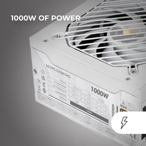 Strāvas padeve Mars Gaming MPB1000SIMW ATX 1000 W 80 Plus Gold