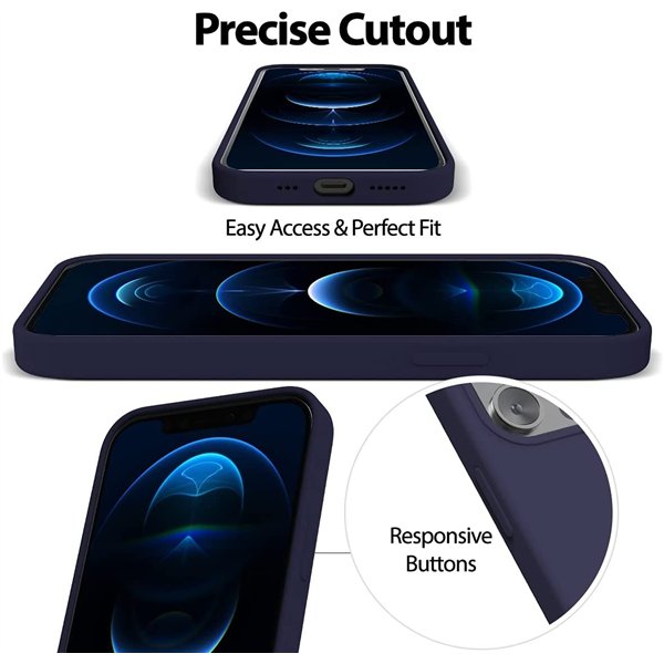 Dėklas Mercury Silicone Case Apple iPhone 13 tamsiai mėlynas
