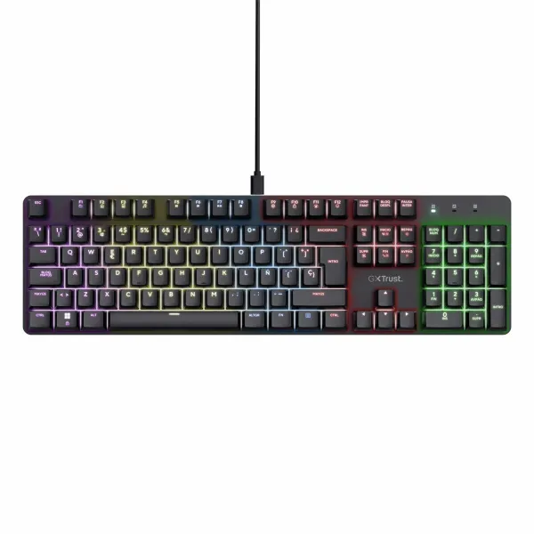 Spēļu Klaviatūra Trust 25682 Melns Spāņu Qwerty