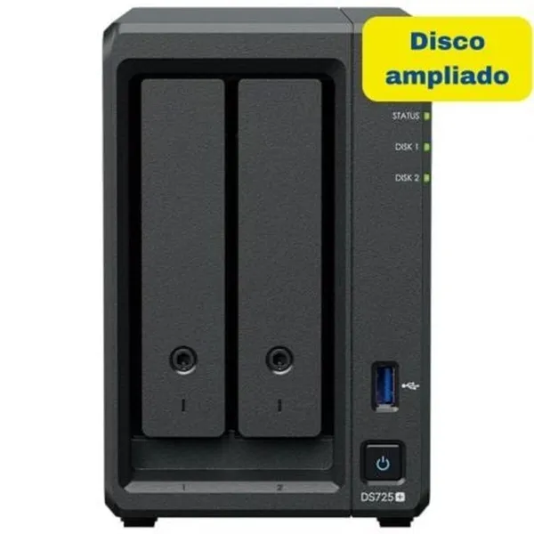 NAS Verkkotallennus Synology DS725+ 8TB Musta Intel Celeron