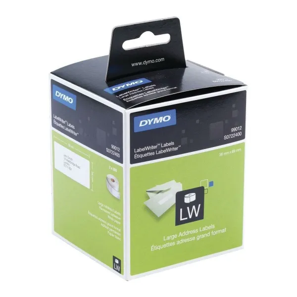 Printera birkas Dymo 99012 LabelWriter™ 36 x 89 mm Balts Melns