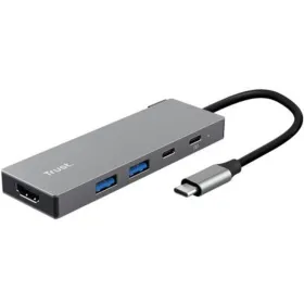 USB-keskitin Trust 26062 Harmaa
