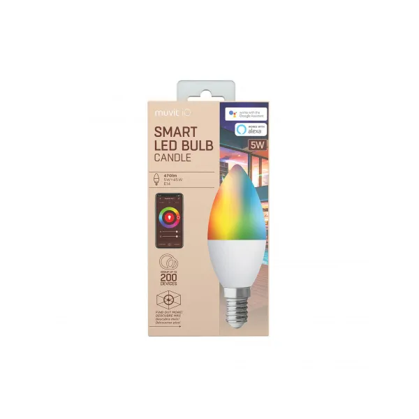 Smart Light bulb Muvit MIOBULB006 White Soft green RGB F 5 W E14 450 lm (2700 K) (6500 K)