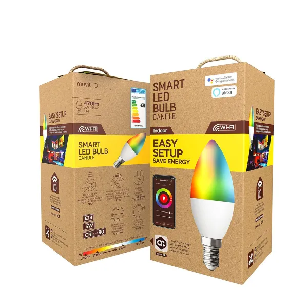 Smart Light bulb Muvit MIOBULB006 White Soft green RGB F 5 W E14 450 lm (2700 K) (6500 K)