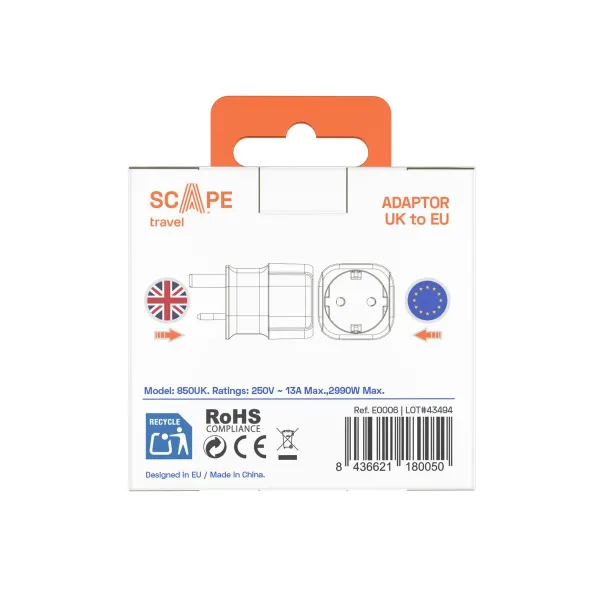 spraudņu zaglis Scape Travel 850UK Plastmasa 13 A