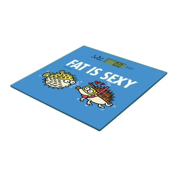 Digital Bathroom Scales Fat is Sexy JATA 294K Kukuxumusu 150 Kg Multicolour Glass Memory function Non-slip base Easy to clean Ov