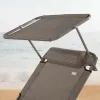 Sun-lounger Aktive Grey 193 x 53 x 30 cm Foldable Parasol