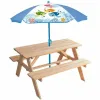 Picnic table Fun House Brown Sunshade (125 x ø 100 cm)