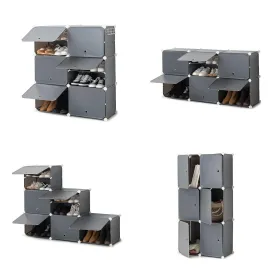 Portable Modular Shoe Cabinet InnovaGoods Grey (Refurbished D)