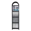 Alpina - Shoe Rack / Shelf / Stand 5-Tier 50x20x77 cm (Silver / Black)