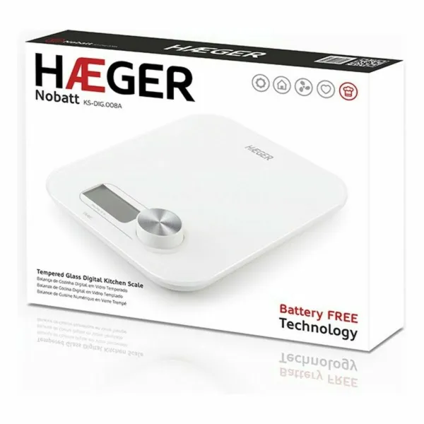 Virtuvines svarstykles Haeger KS-DIG.008A 5 kg Balta