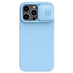 Case Nillkin CamShield Silky Silicone Apple iPhone 15 Pro light blue