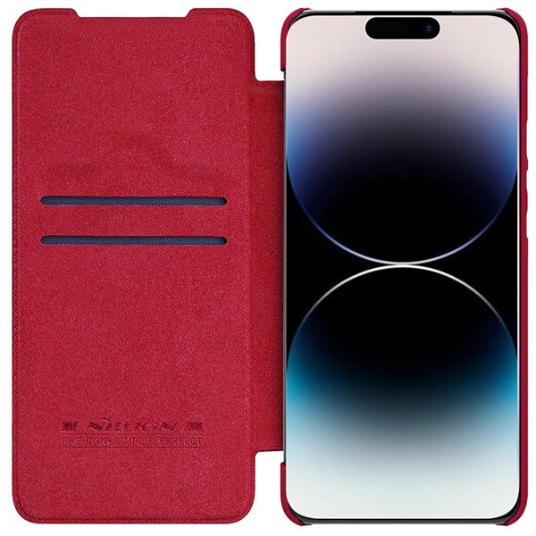 Case Nillkin Qin Pro Leather Apple iPhone 14 Pro Max red