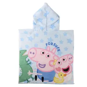 Пончо-полотенце с капюшоном Peppa Pig Светло Синий 55 x 77 cm