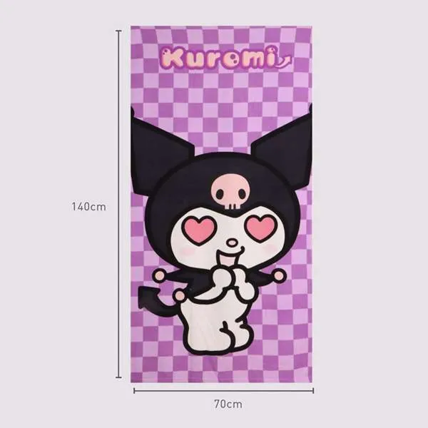 Apsiaustas - rankšluostis su gobtuvu Hello Kitty Purpurinė 70 x 140 cm