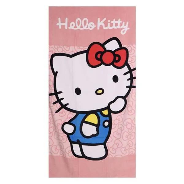 Paplūdimio rankšluostis Hello Kitty Rožinė 70 x 140 cm