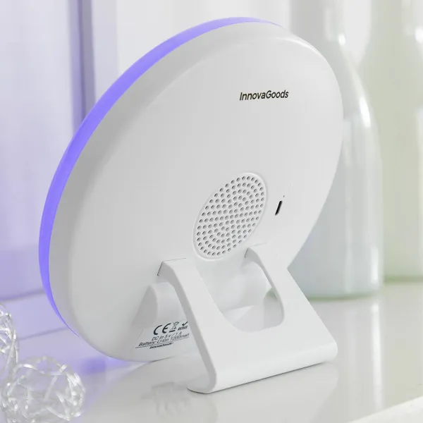 Аккумуляторный будильник с эффектом восхода солнца и динамиком InnovaGoods (Пересмотрено A)