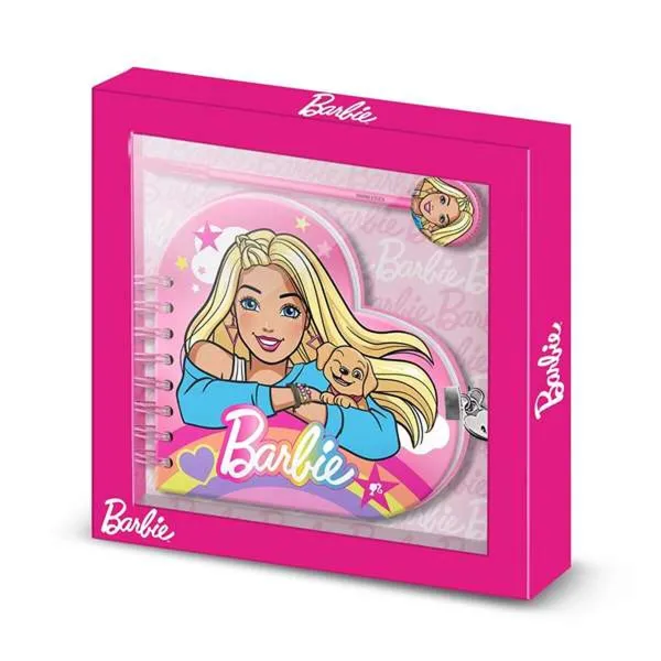 Wire-sidottu vihko kuulakärkikynällä Barbie Pinkki 160 Levyt 23 x 2,5 x 24 cm