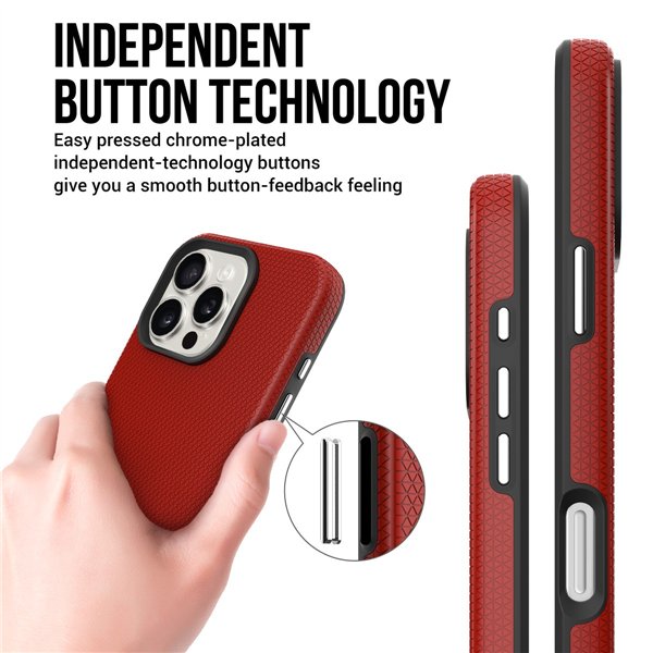 Perfectionists Triangle Mag Case iPhone 14 Pro Max red
