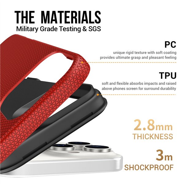 Perfectionists Triangle Mag Case iPhone 14 Pro Max red