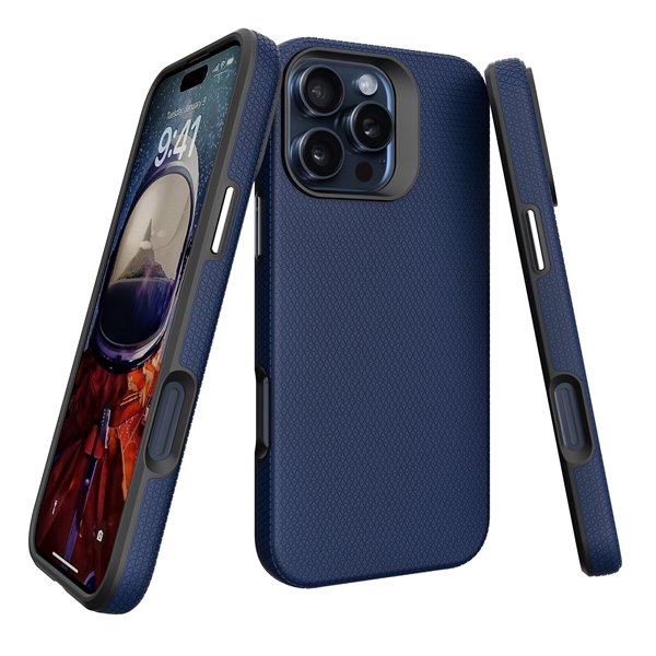 Perfectionists Triangle Mag Case iPhone 14 Pro navy blue