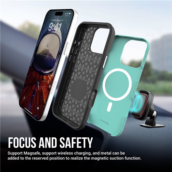 Perfectionists Triangle Mag Case iPhone 15 Pro green