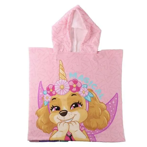 Hupullinen ponchopyyhe The Paw Patrol Pinkki 55 x 77 cm