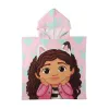 Hupullinen ponchopyyhe Gabby's Dollhouse Vaaleanpunainen 55 x 77 cm