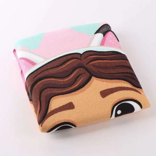 Hupullinen ponchopyyhe Gabby's Dollhouse Vaaleanpunainen 55 x 77 cm
