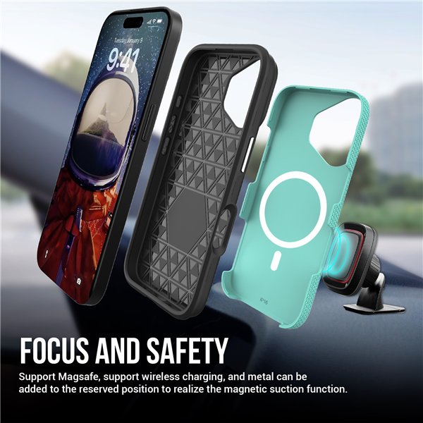 Perfectionists Triangle Mag Case iPhone 16 Plus green