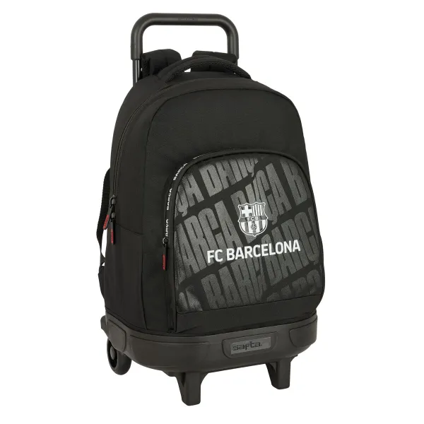 Reppu pyörillä F.C. Barcelona Musta 33 x 45 x 22 cm