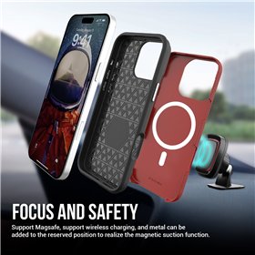 Perfectionists Triangle Mag Case iPhone 16 Pro Max red