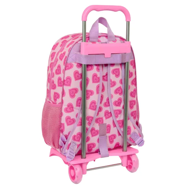 Reppu pyörillä Barbie Love Pinkki 33 x 42 x 14 cm