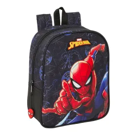 Mokyklinis krepšys Spider-Man Attack Juoda 22 x 27 x 10 cm