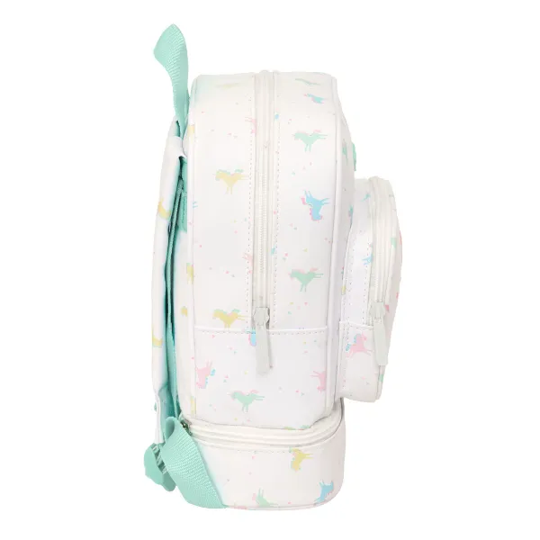 School Bag Safta Unicornio Beige 22 x 27 x 10 cm