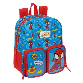 Mokyklinis krepšys Spider-Man Mėlyna Raudona 22 x 27 x 10 cm