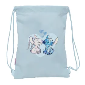 Kuprinė su virvutėmis Lilo & Stitch Mėlyna 26 x 34 x 1 cm