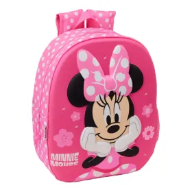 Mokyklinis krepšys Minnie Mouse Rožinė 27 x 33 x 10 cm