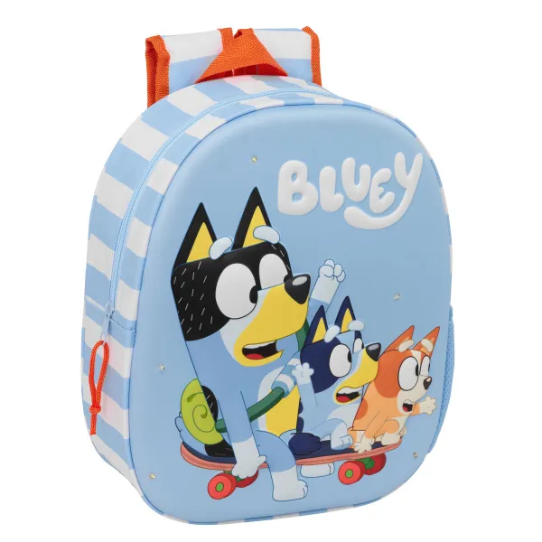 School Bag Bluey White Light Blue 27 x 33 x 10 cm