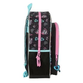 Mokyklinis krepšys Monster High Juoda 32 x 38 x 12 cm