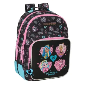 Mokyklinis krepšys Monster High Juoda 32 x 42 x 15 cm